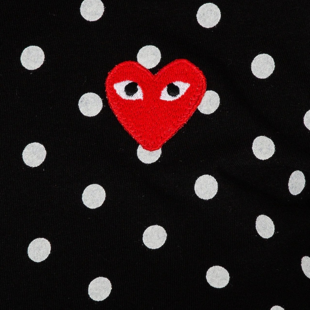 Comme des Garcons Play Polka Dot Long Sleeve Top, size small - Picture 4 of 6